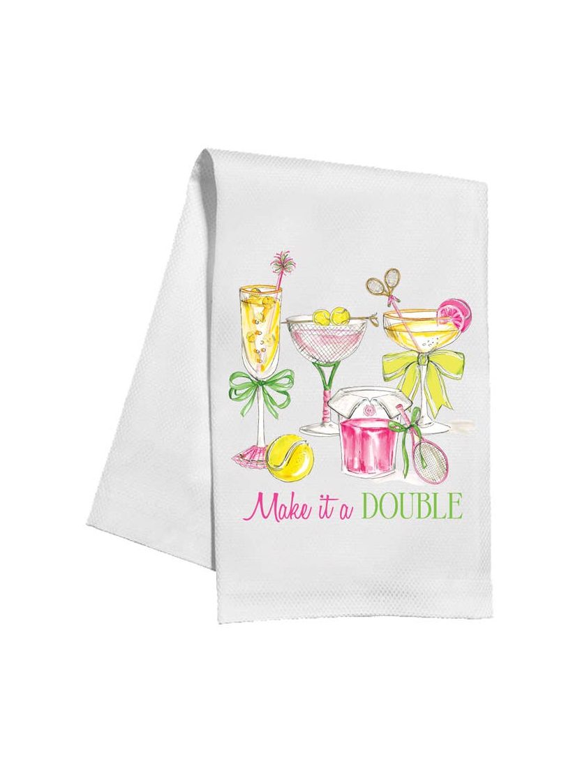 Tennis Cocktails Make It A Double Kitchen Towel