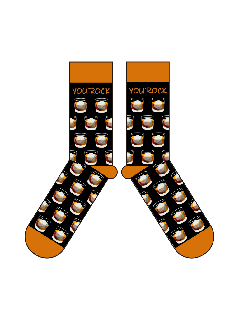 You Rock Bourbon Socks - Whiskey Drink