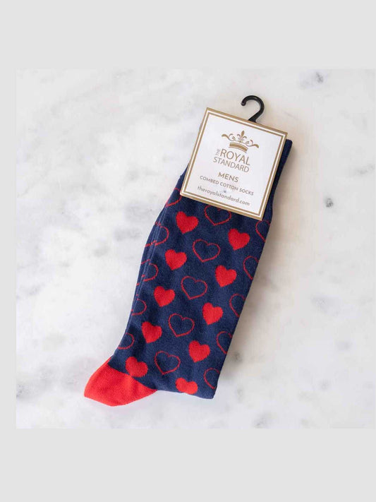 Men's Heart Socks One Size