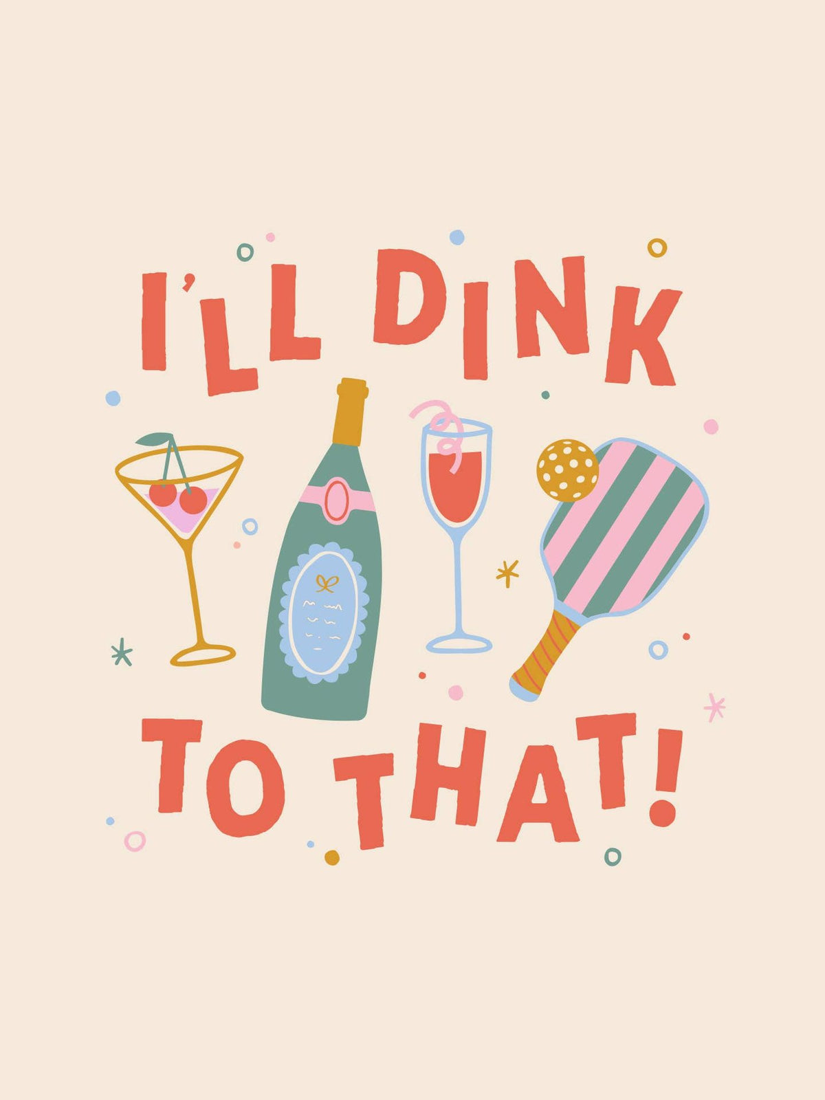 Funny Pickleball Cocktail Napkins | Dink To That