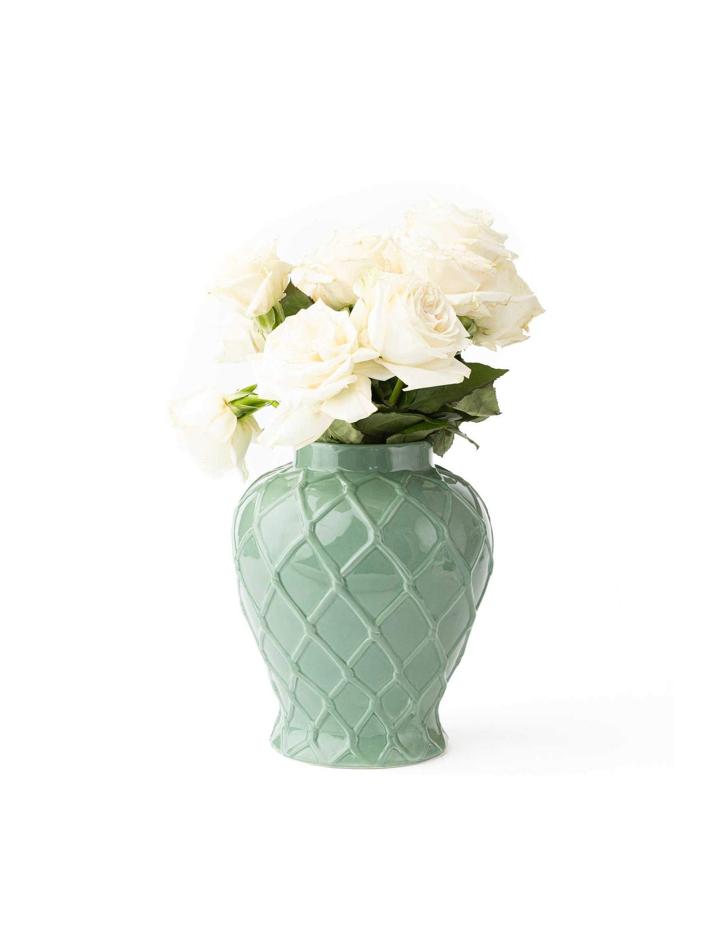 Green Textured Ginger Jar - Extra Large