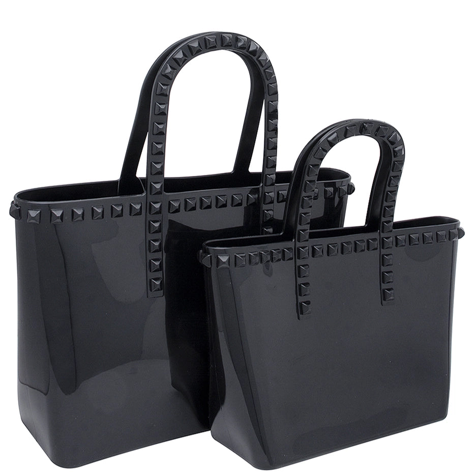Jelly Studded Tote Bag (Black)