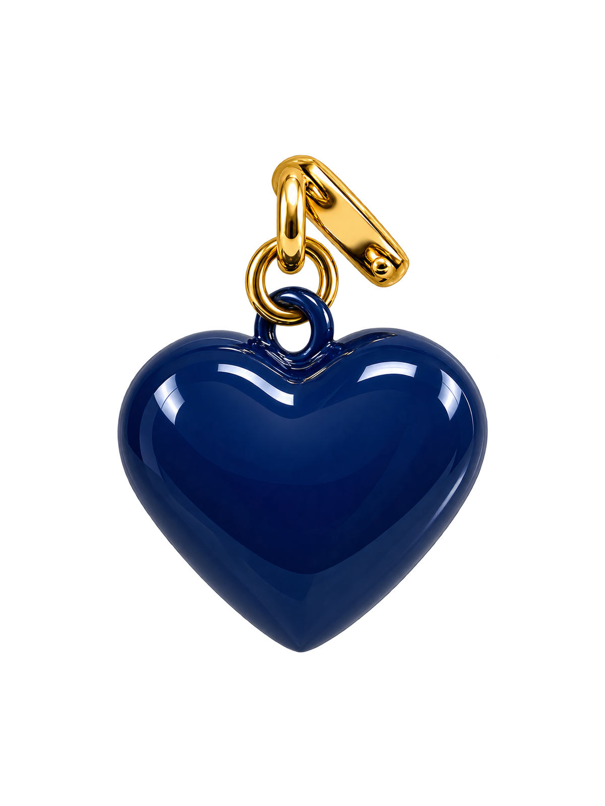Navy Puff Heart
