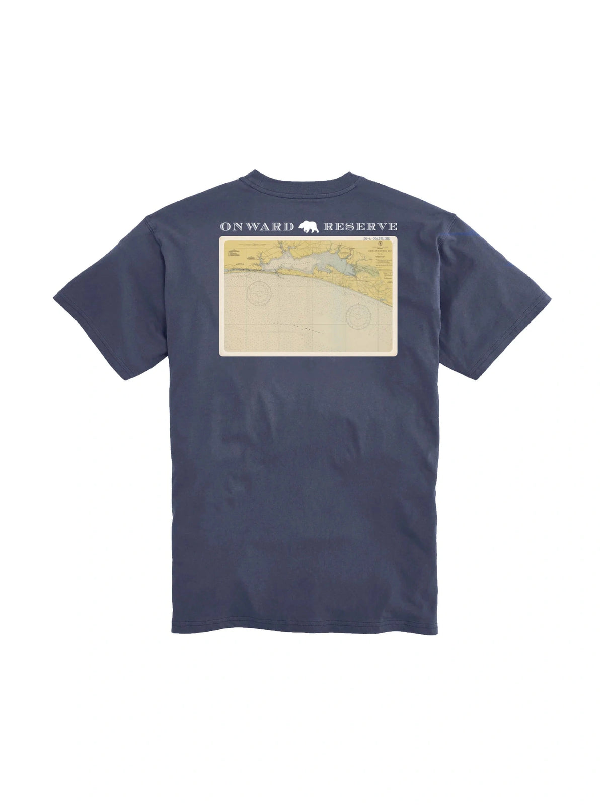 30-A Coastline Postcard Tee - Dark Denim