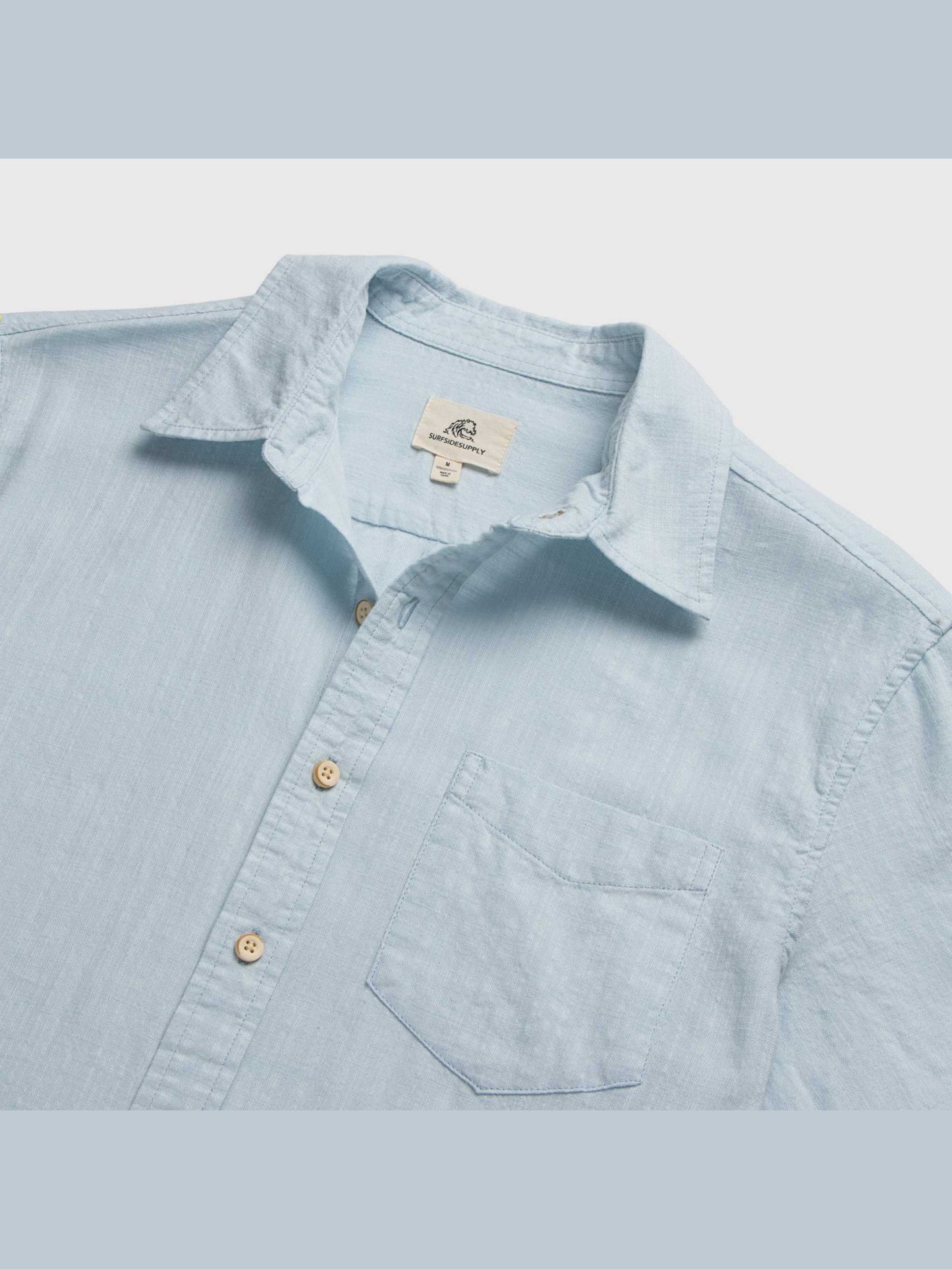 Joey 2tone Slub Island Shirt - Dream Blue