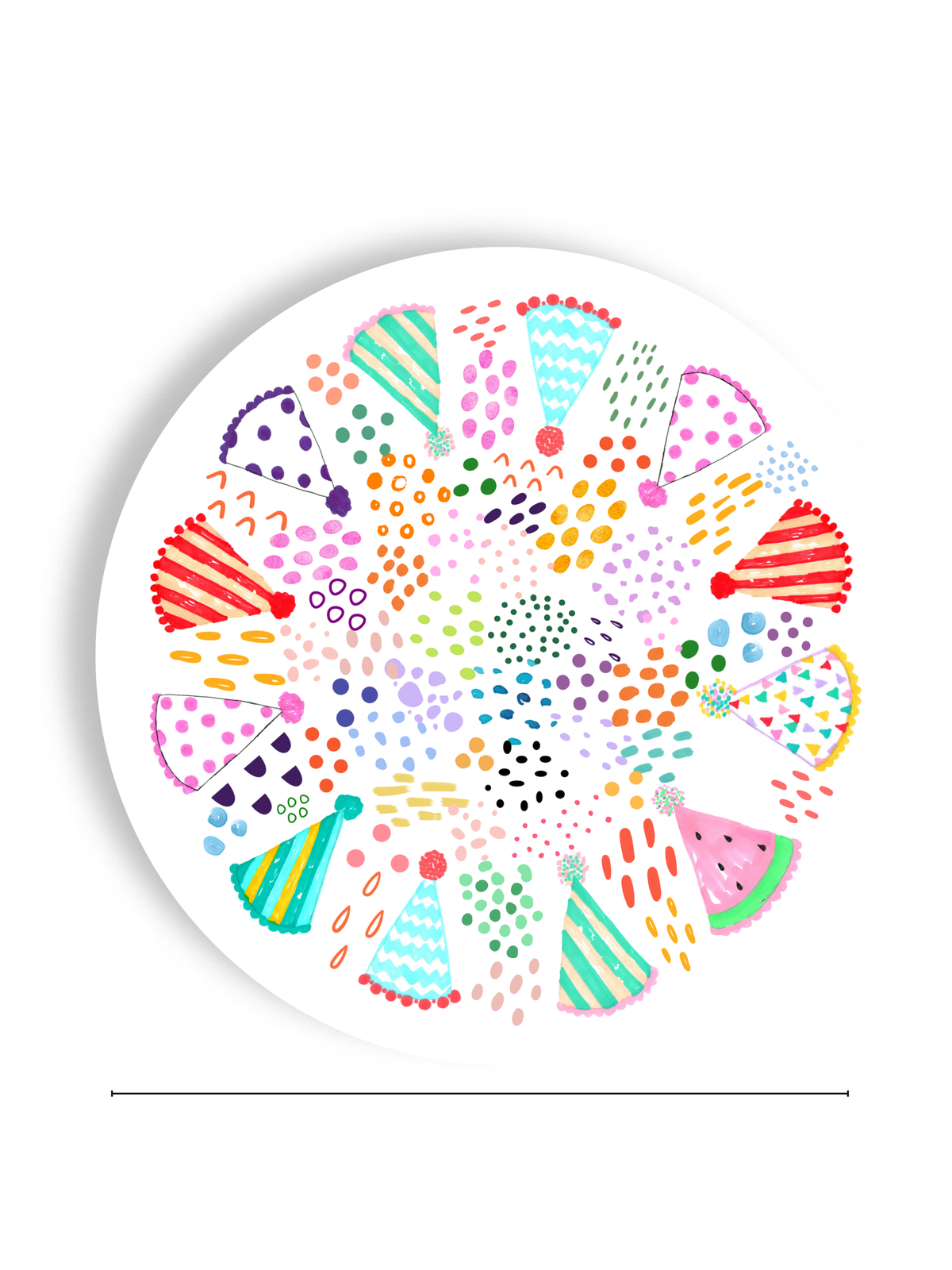 Birthday Party 24ct 9" Paper Plates – Salad/Dinner Separates