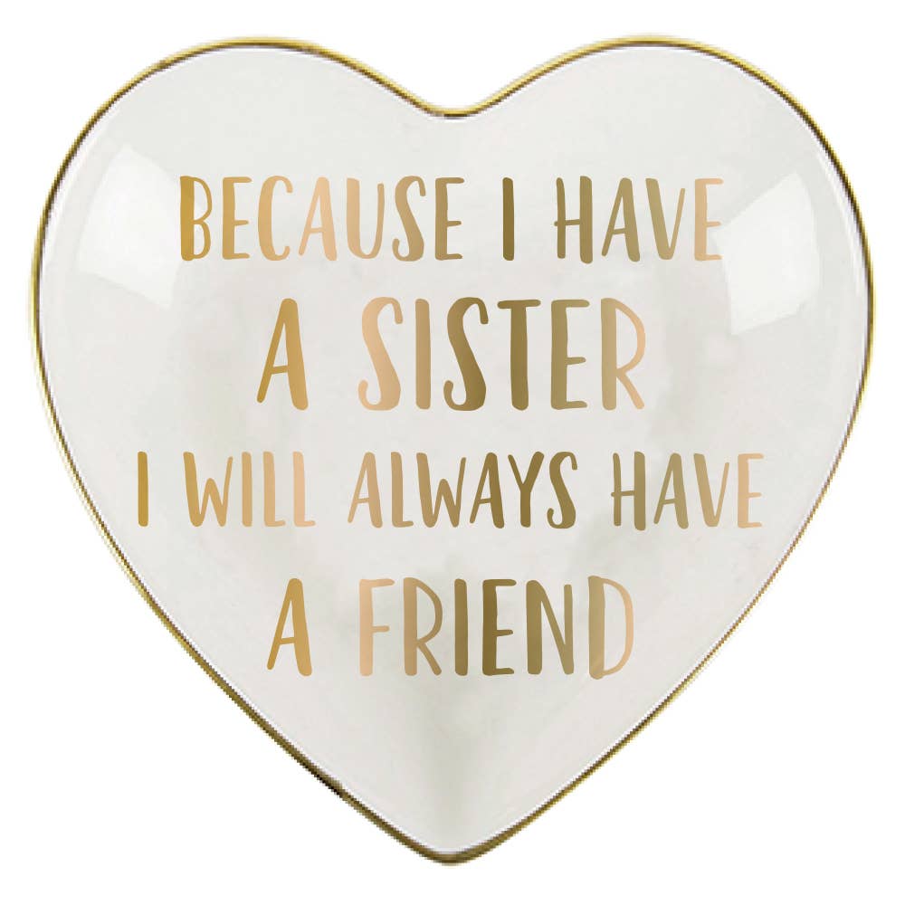 Ceramic Heart Trinket Tray | Sister Friend
