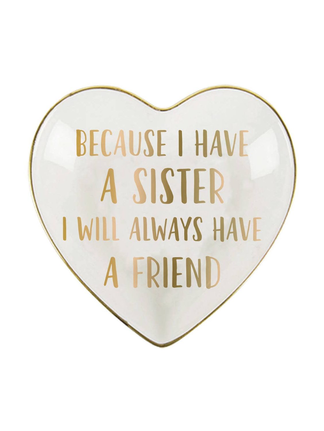 Ceramic Heart Trinket Tray | Sister Friend