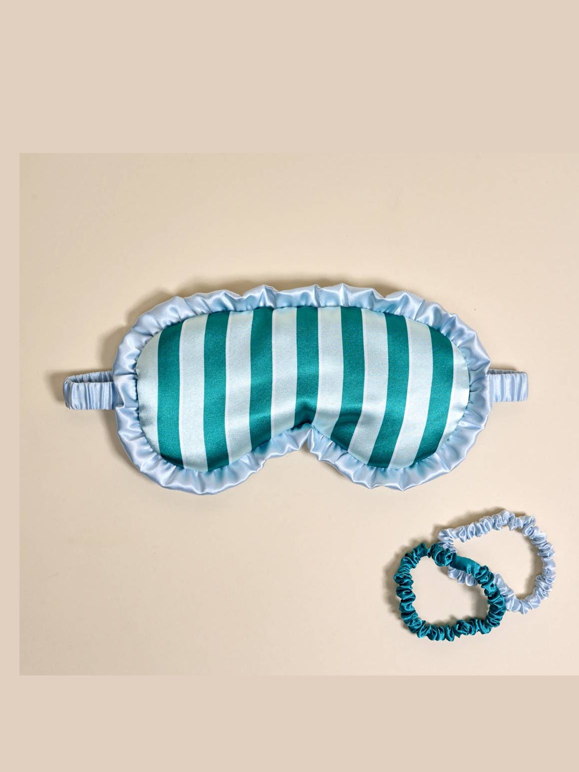 Beauty Sleep Mask–Sicily Stripes Teal
