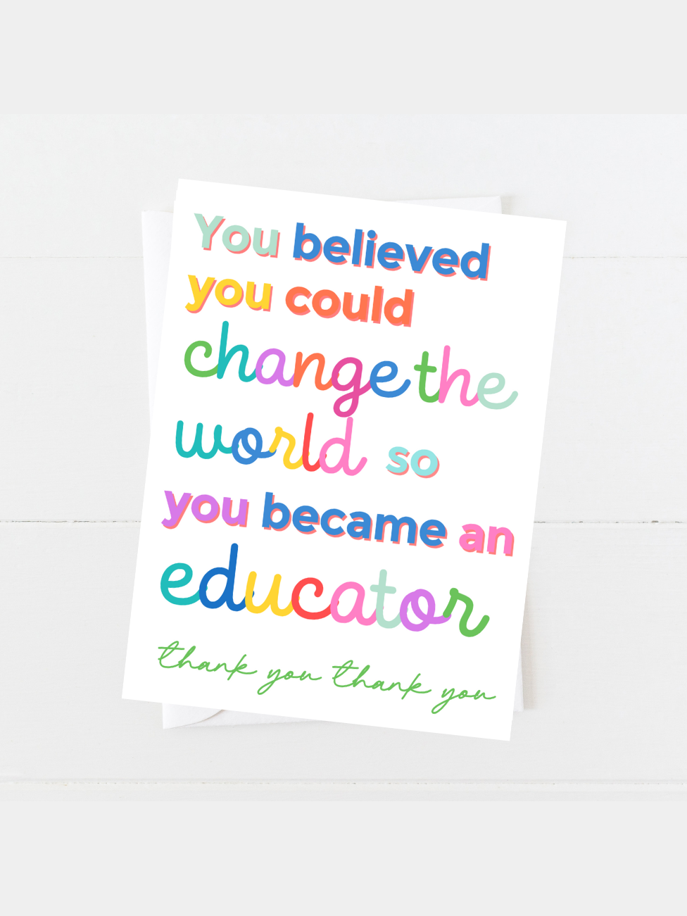 Teacher Appreciation Card
