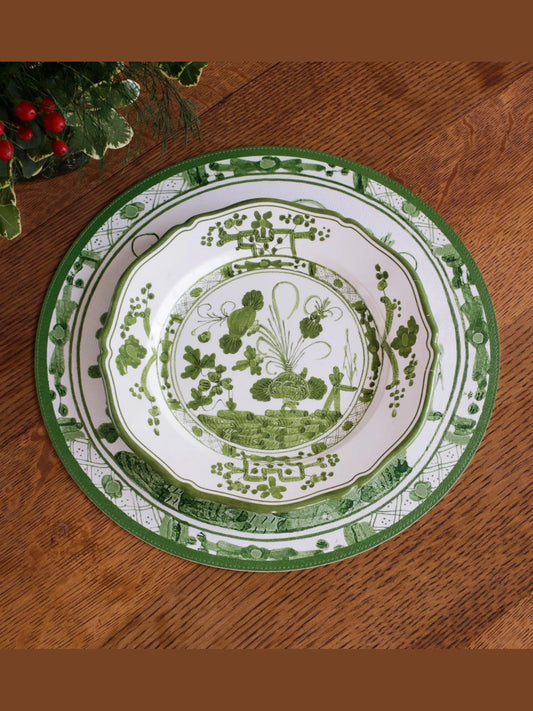 VIDA Faenza 11" Dinner Plate Set of 4 - Green