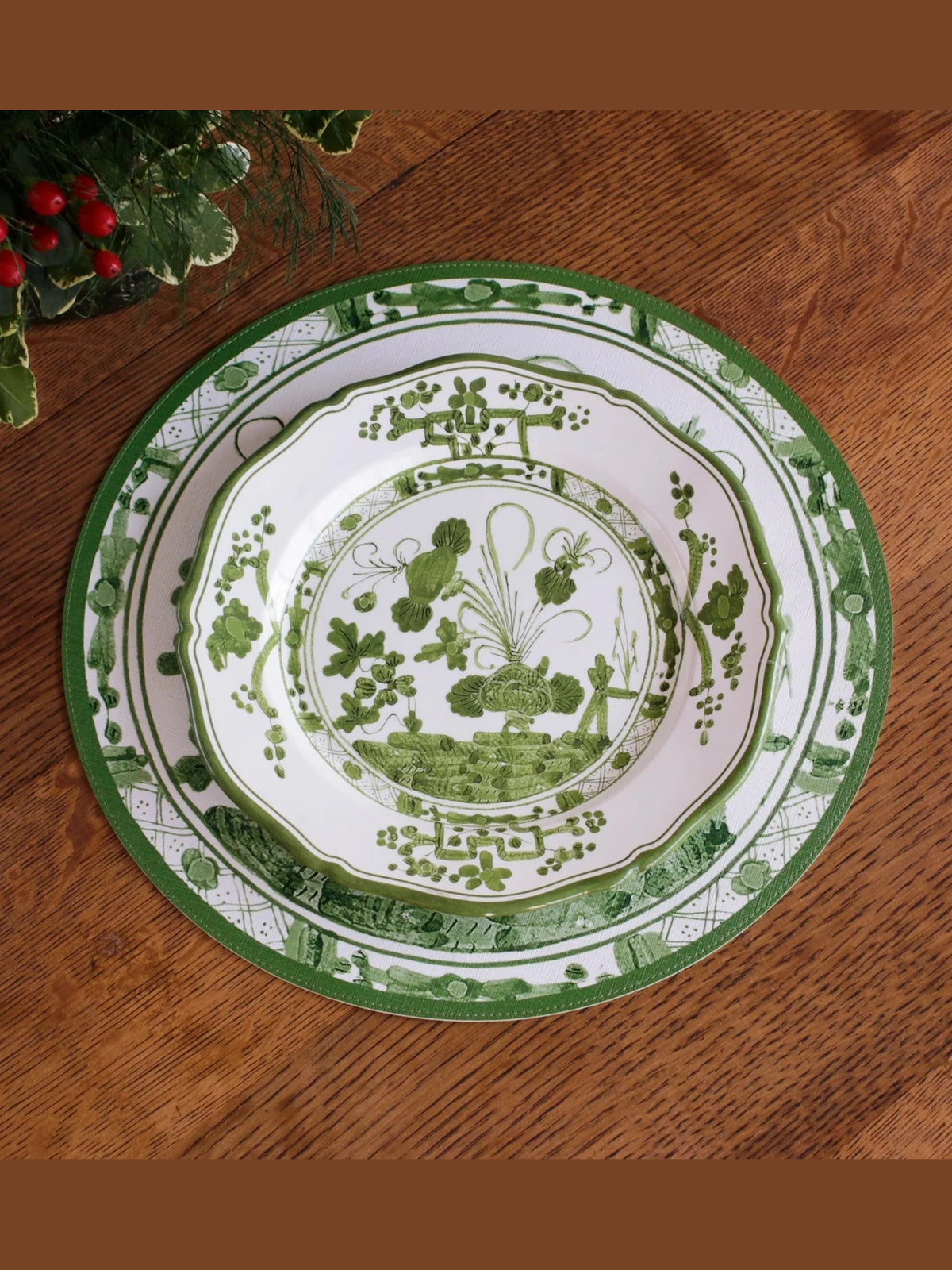 VIDA Faenza 11" Dinner Plate Set of 4 - Green