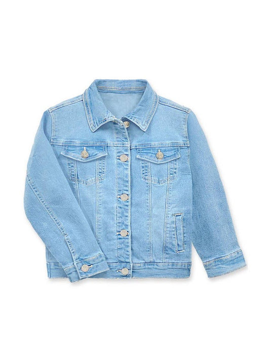 Girl's Stretch Denim Jacket Basic Cut
