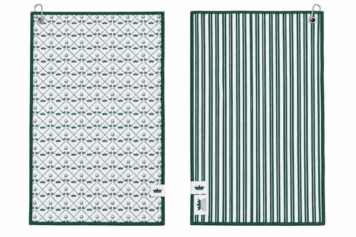 Royal Golf Sport Towel Green/White