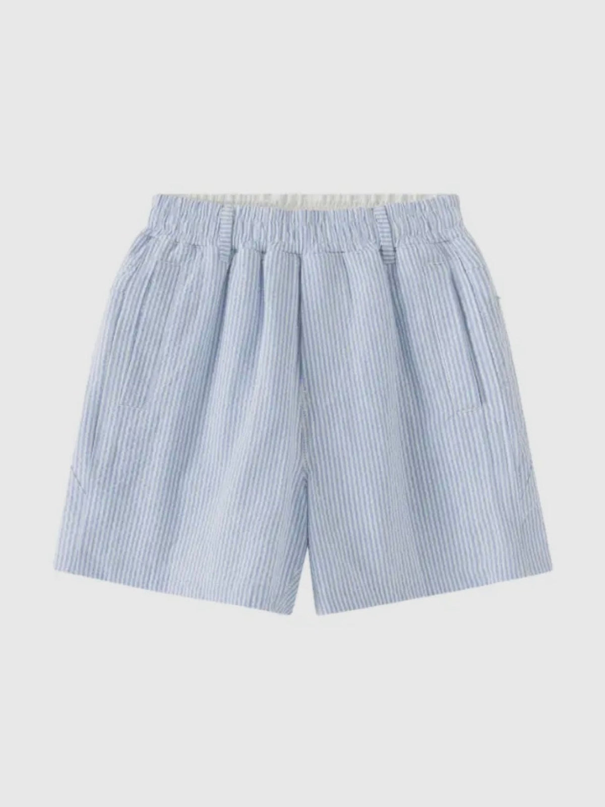Youth Blue and White Seersucker FB Shorts