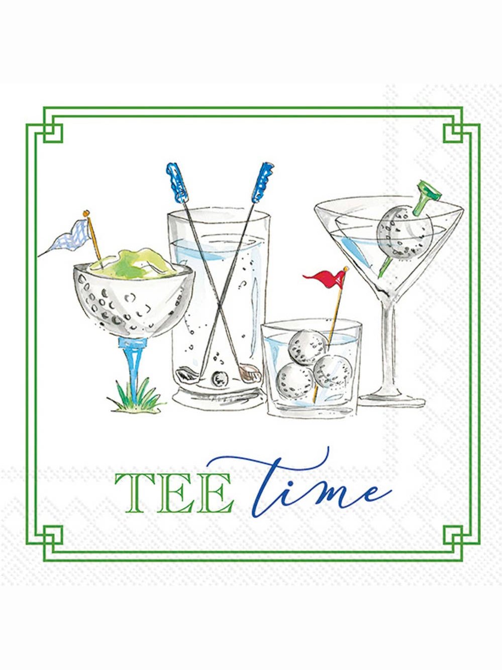 Paper Cocktail Napkin 20 Ct Golf Drinks Rosanne Beck