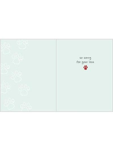 Pet Sympathy Greeting Card - Paw Prints