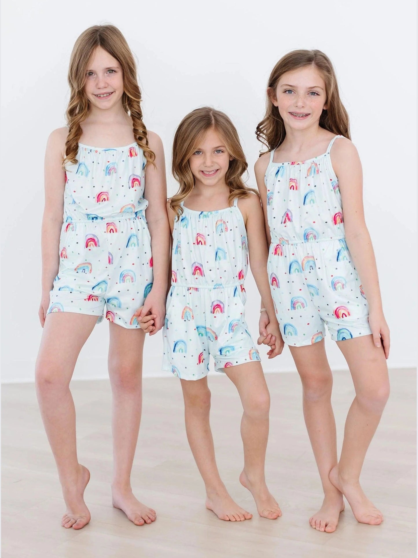 Rainbow Grooves Strappy Play Romper