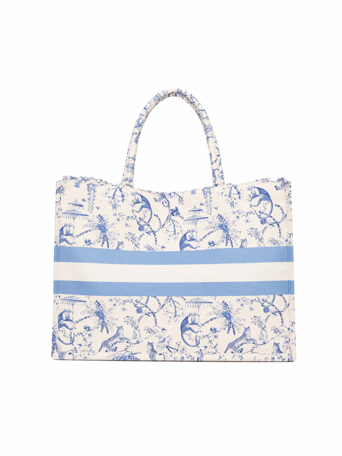 Borneo Classic Tote White/Blue