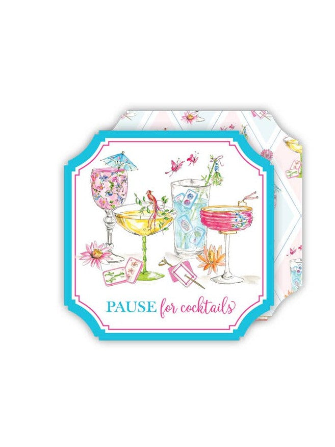 Mahjong Cocktails Pause For Cocktails Ticket Coasters