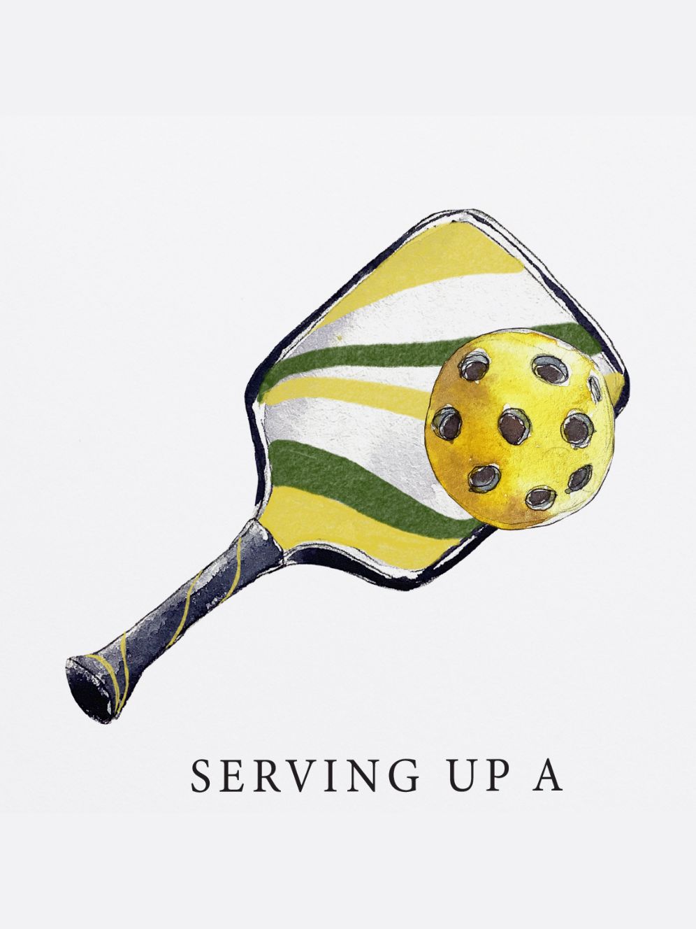 Serving Up A Happy Birthday Pickleball Card