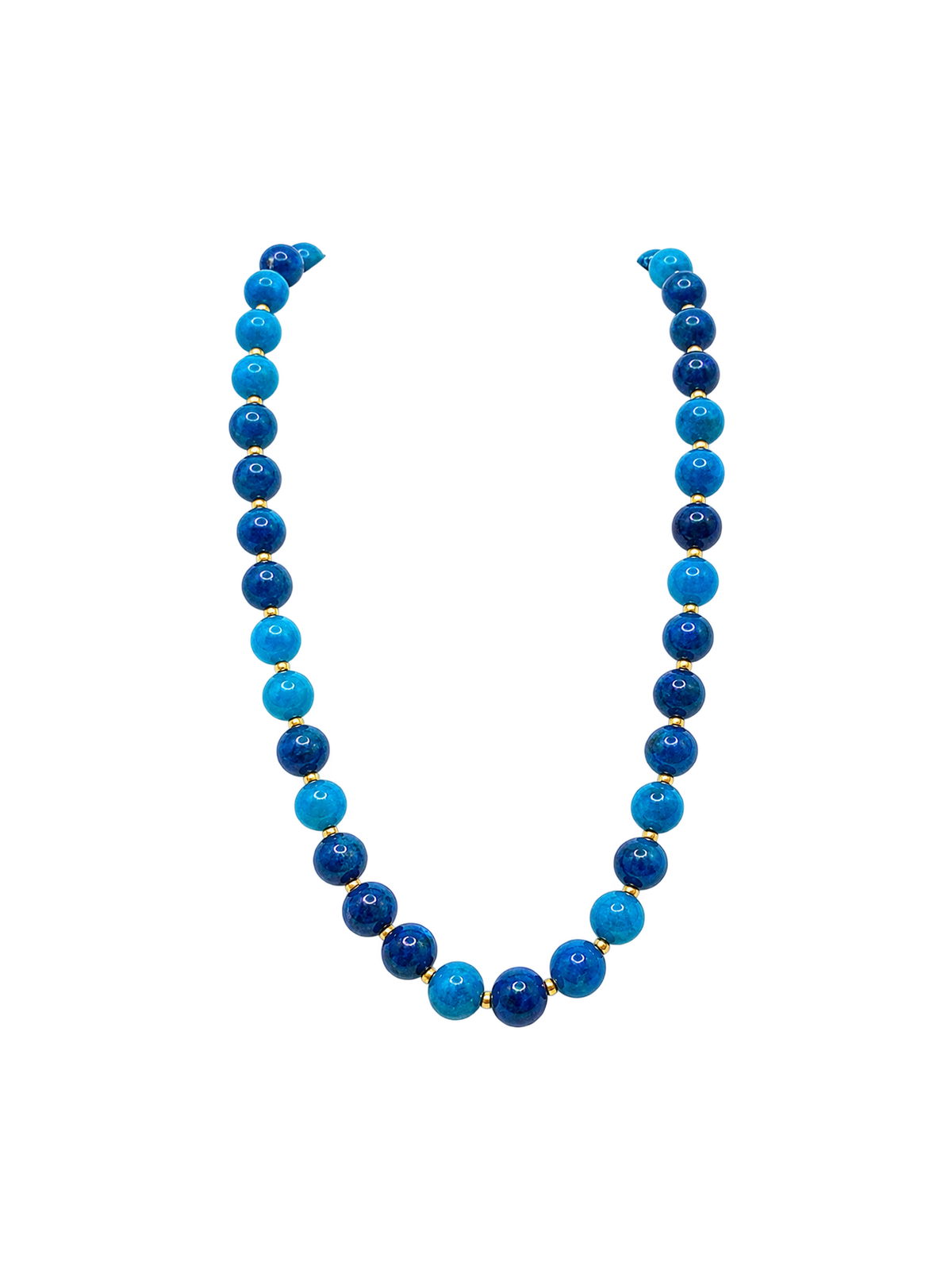 Glass Beaded Blue Necklace