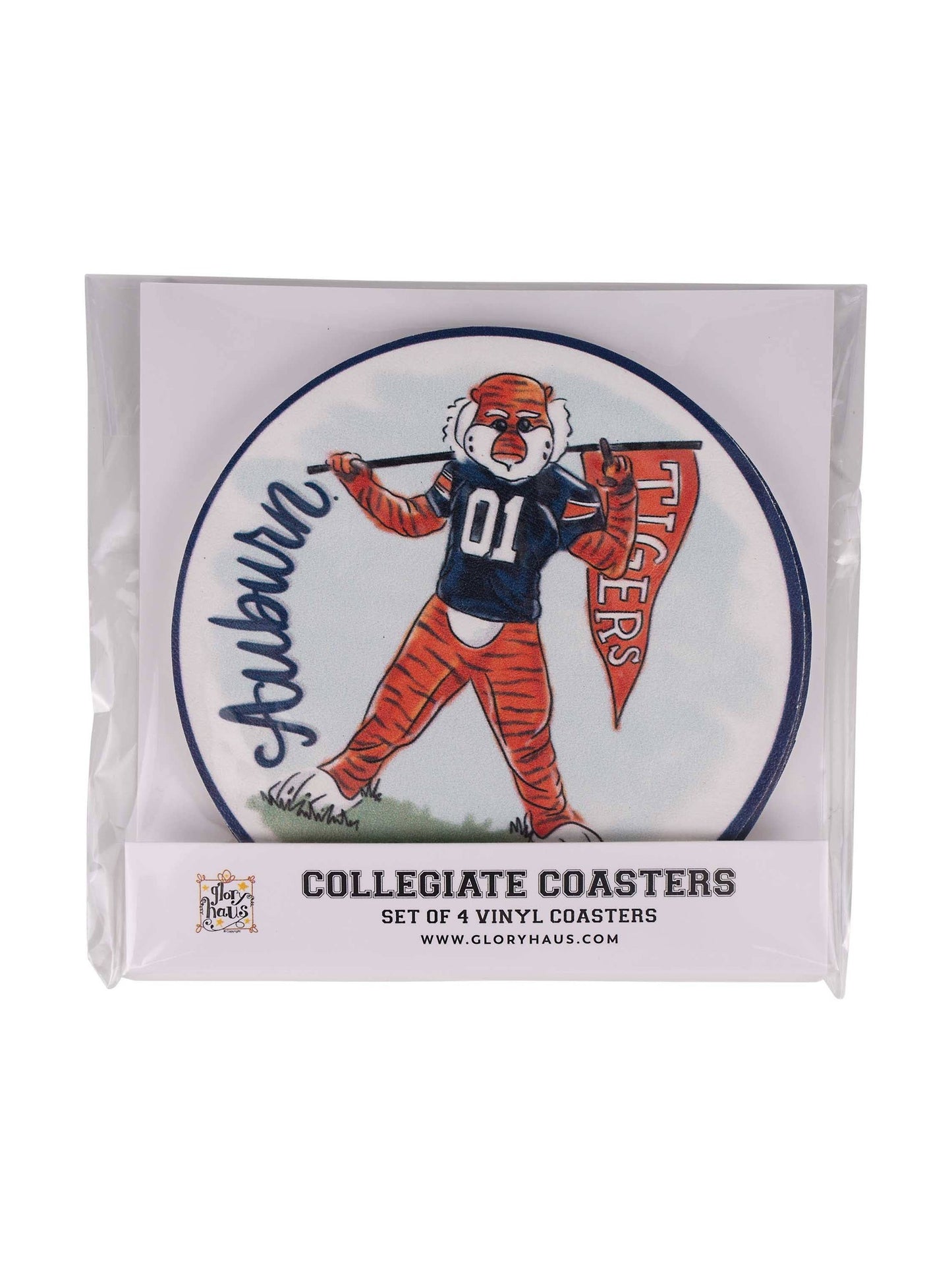 Auburn Mascot Coaster Set/4