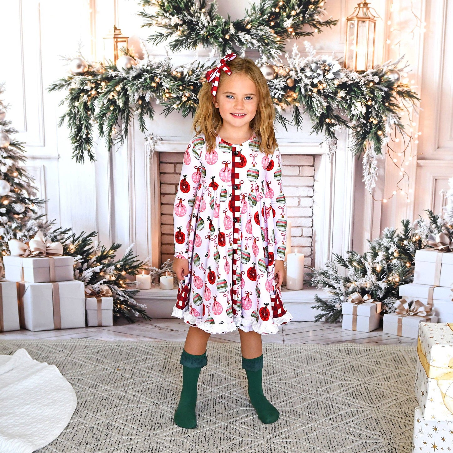 Kit Ornaments BUTTON DRESS Christmas Bamboo Outfit