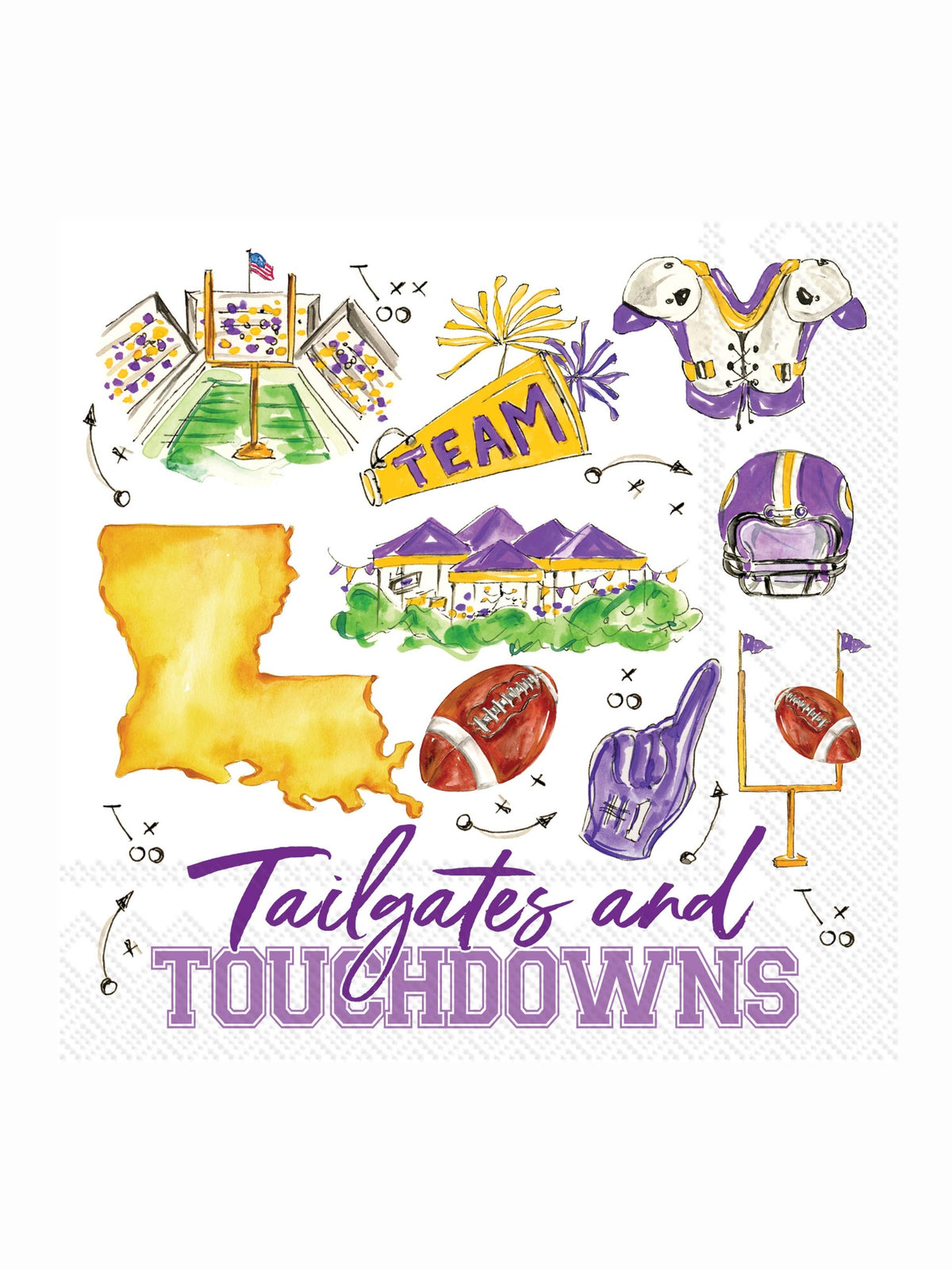 Paper Cocktail Napkins 20 Ct Baton Rough La Pep Rally