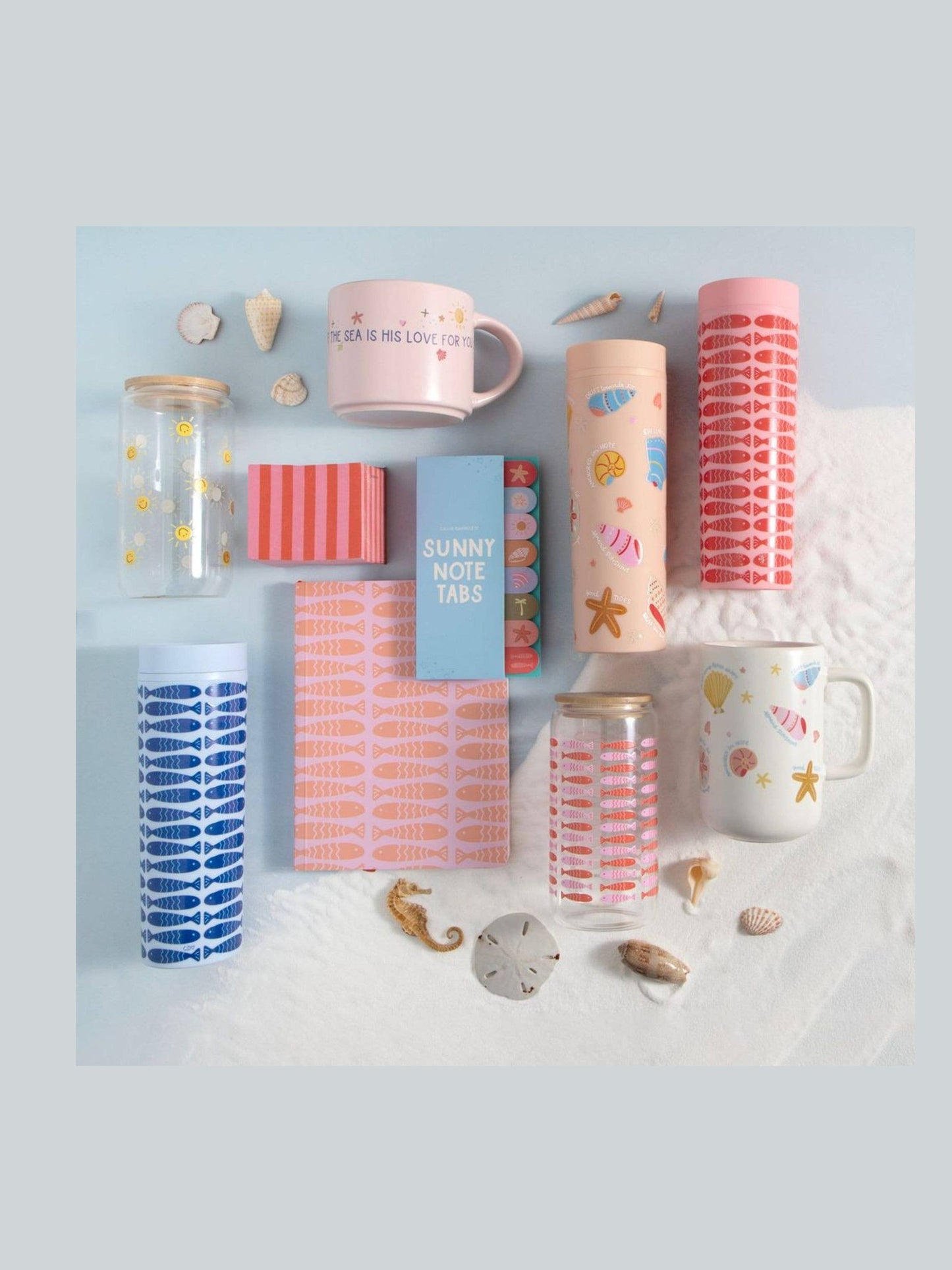 Sunny Beach & Coastal Sticky Note Tabs