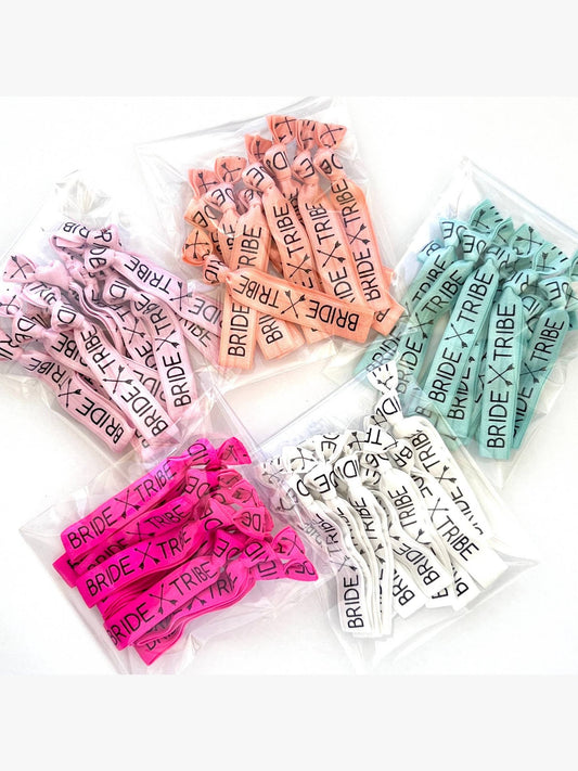 PACK OF 10 Bride Tribe Hair Ties Bachelorette Party Favors