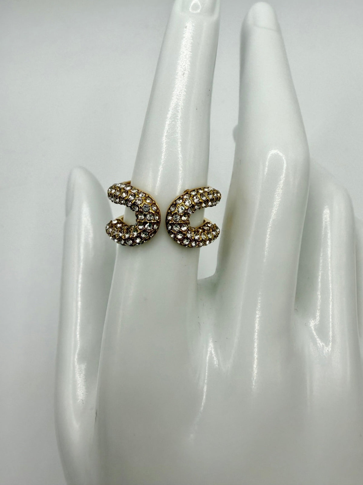CZ Safety Pin Ring