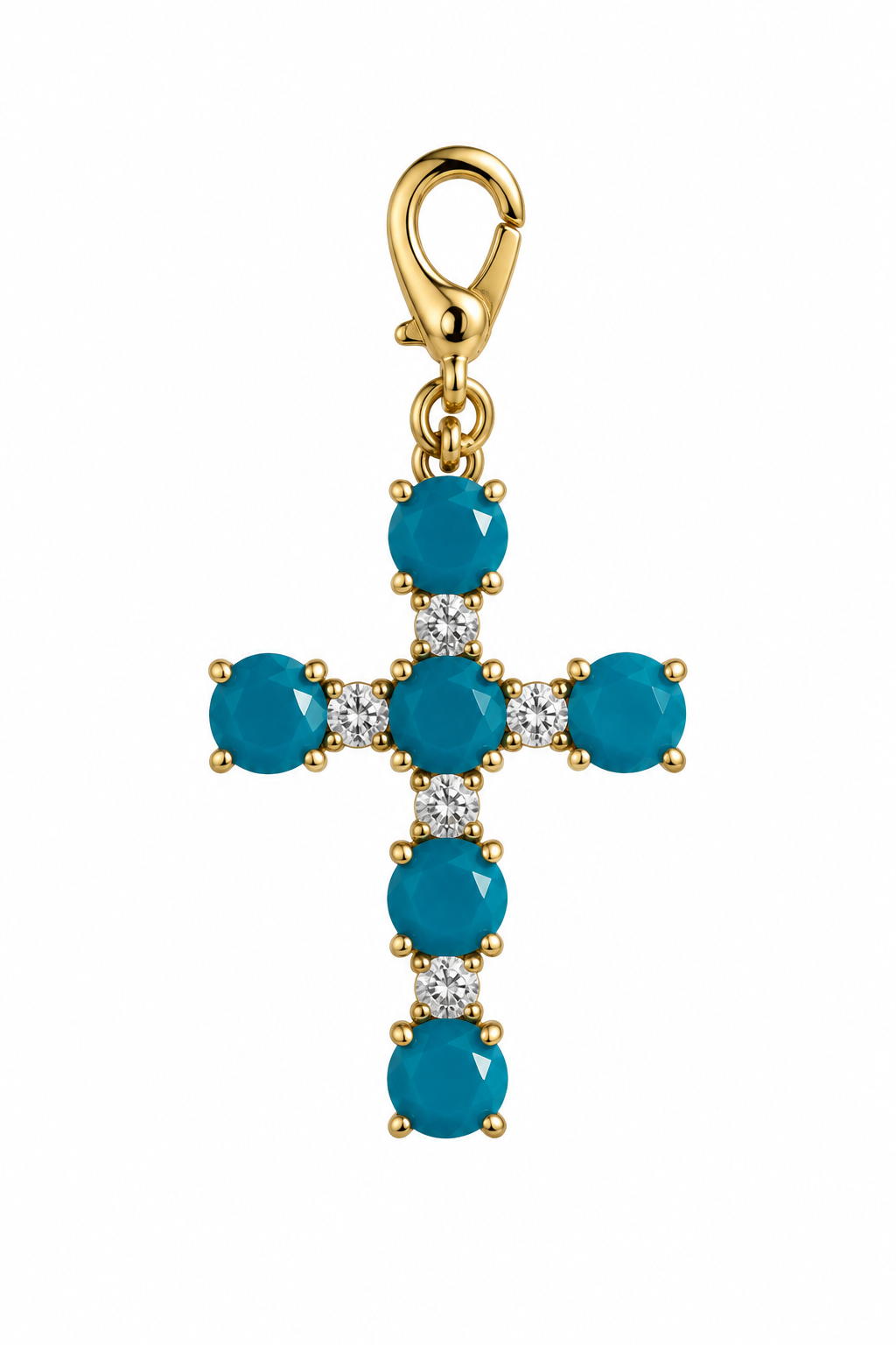 Turquoise Cross Charm