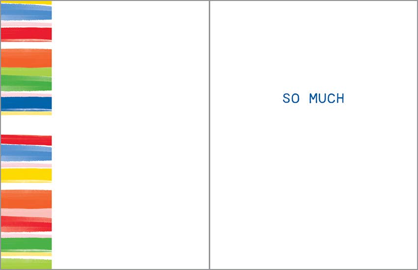 Thank You Greeting Card - Bold Stripes