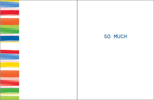 Thank You Greeting Card - Bold Stripes