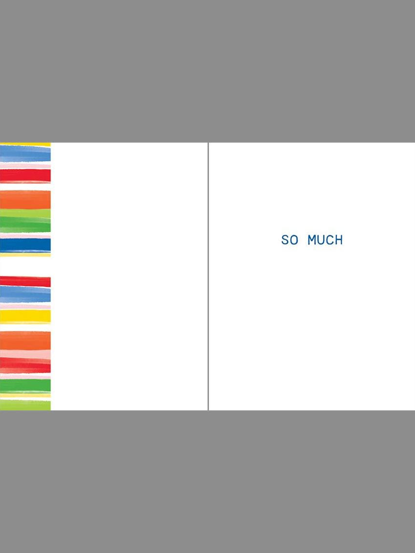 Thank You Greeting Card - Bold Stripes