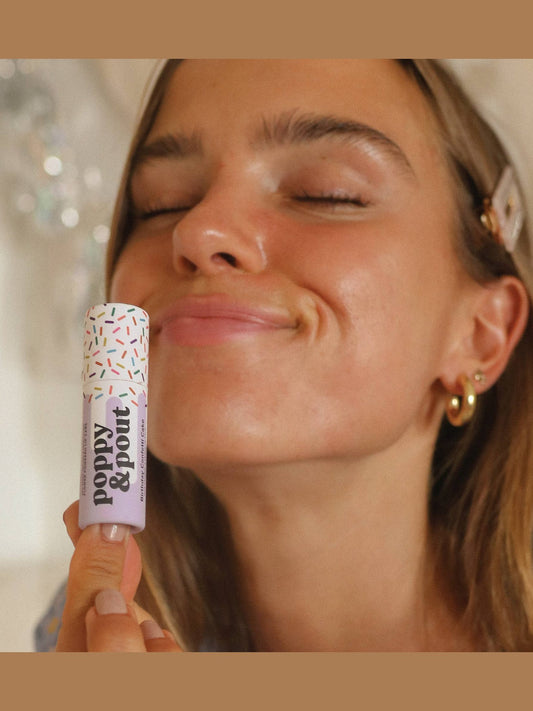 Lip Balm, Birthday Confetti Cake, Purple