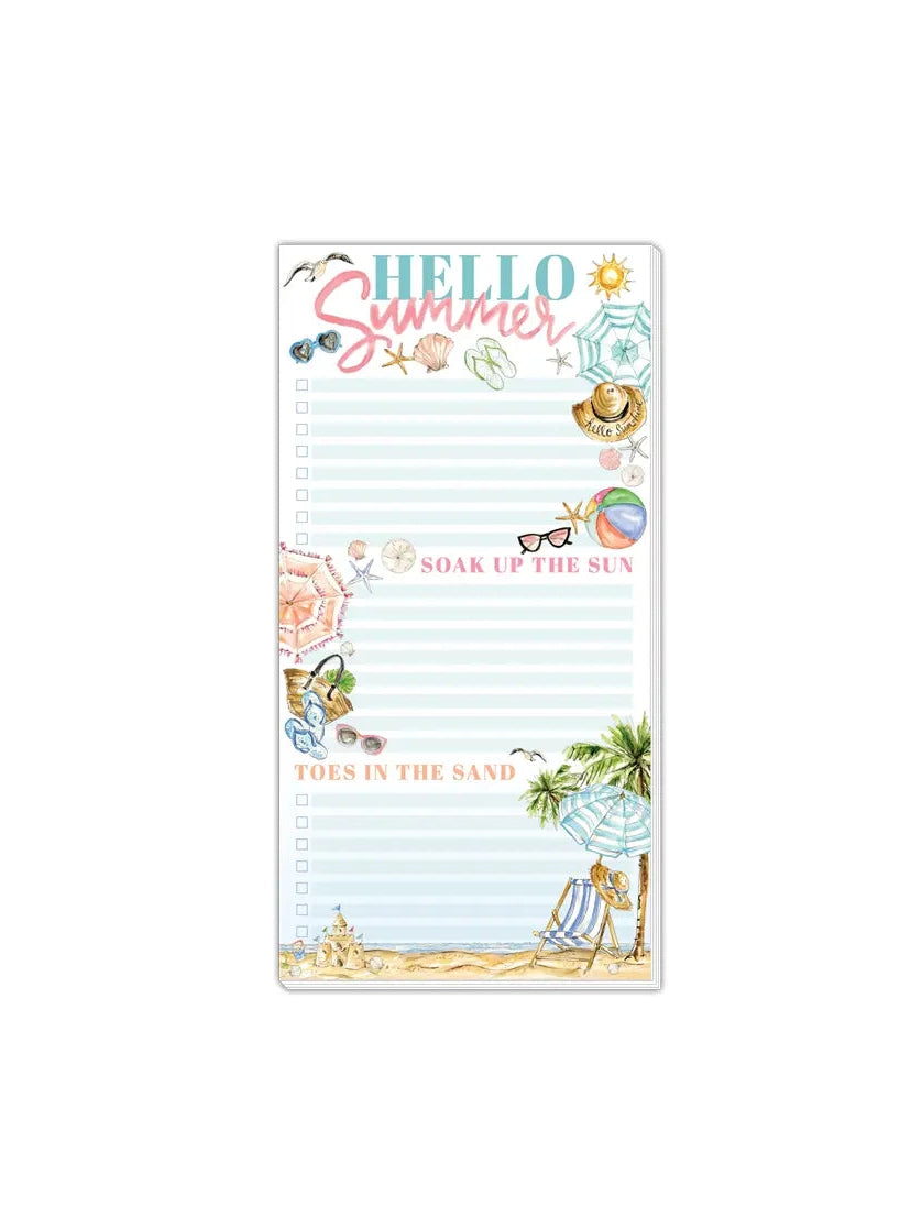 Handpainted Hello Summer Beach Icons Long Pad