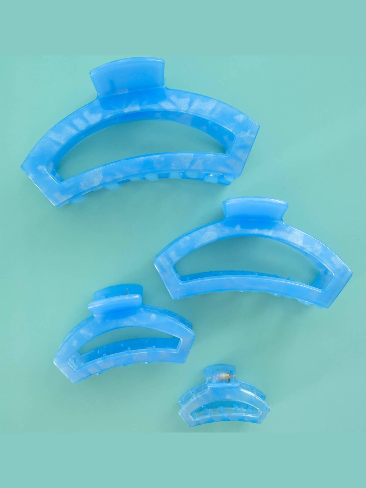 Open Hair Clip | Tiny | Blue Lagoon