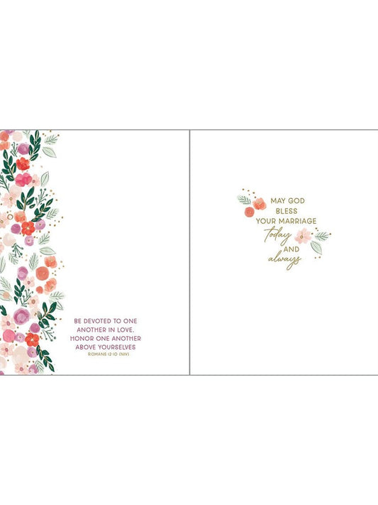 With Scripture Wedding Greeting Card - Tiered Love Cake