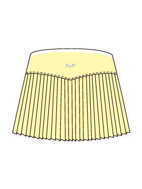 Pleated Lemon Tennis Skirt