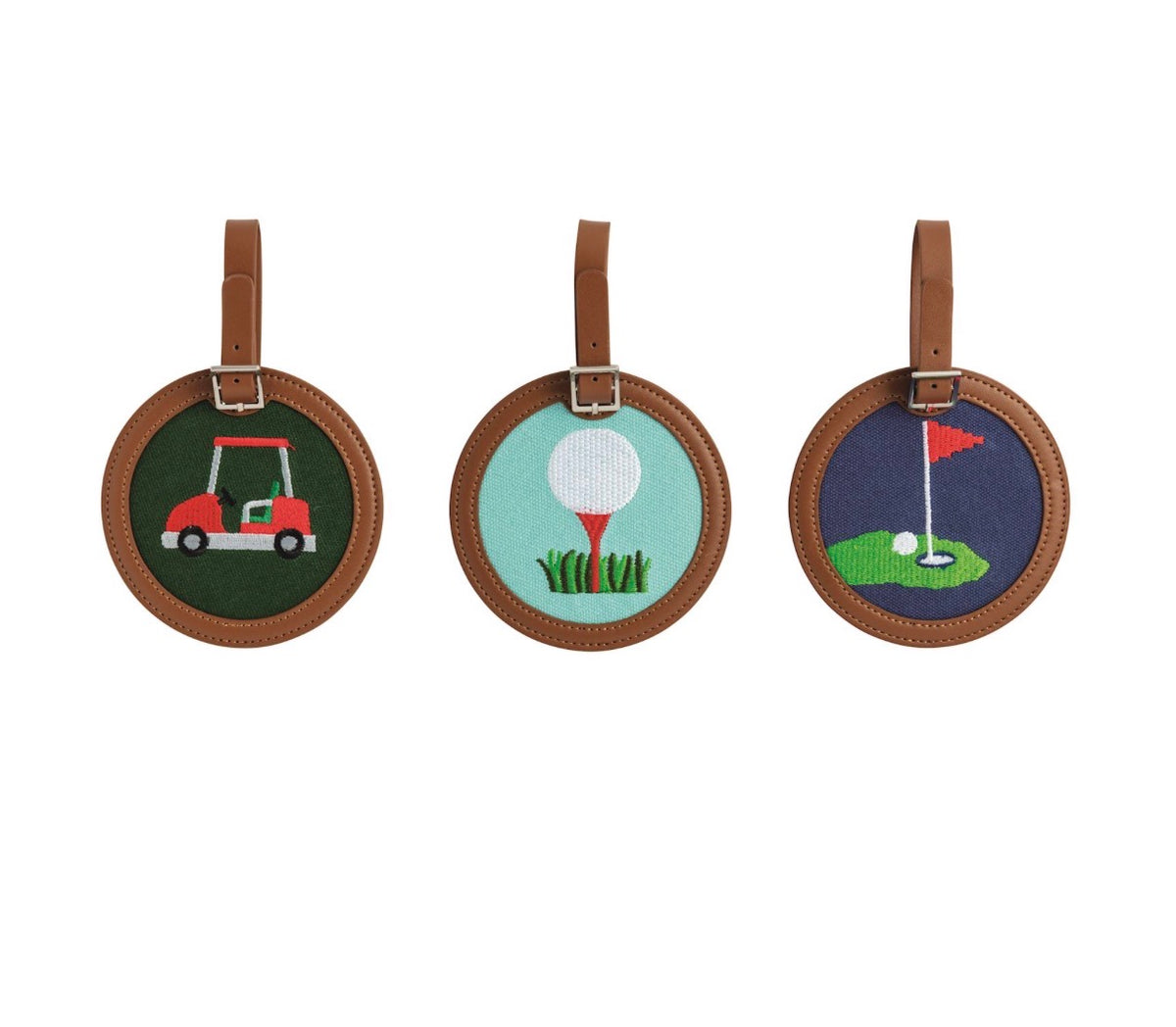 Needlepoint Golf Bag Tags