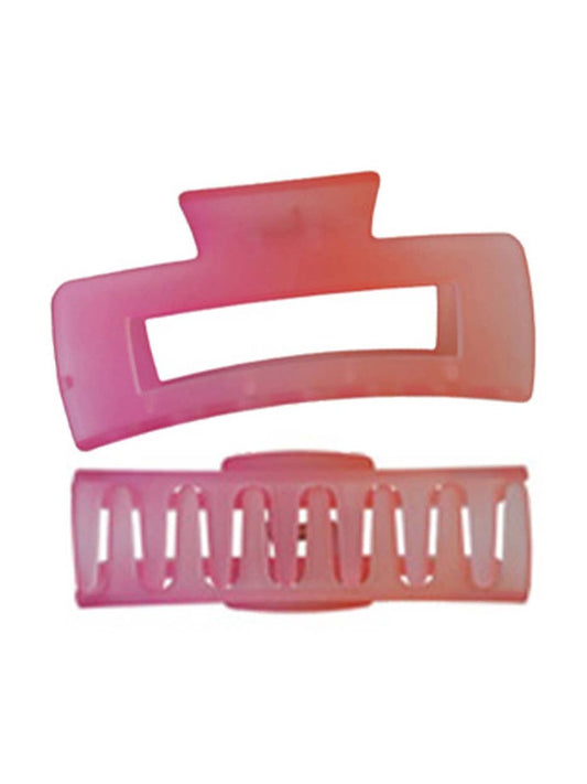 Matte Ombre Gradient Block Translucent Hair Claw