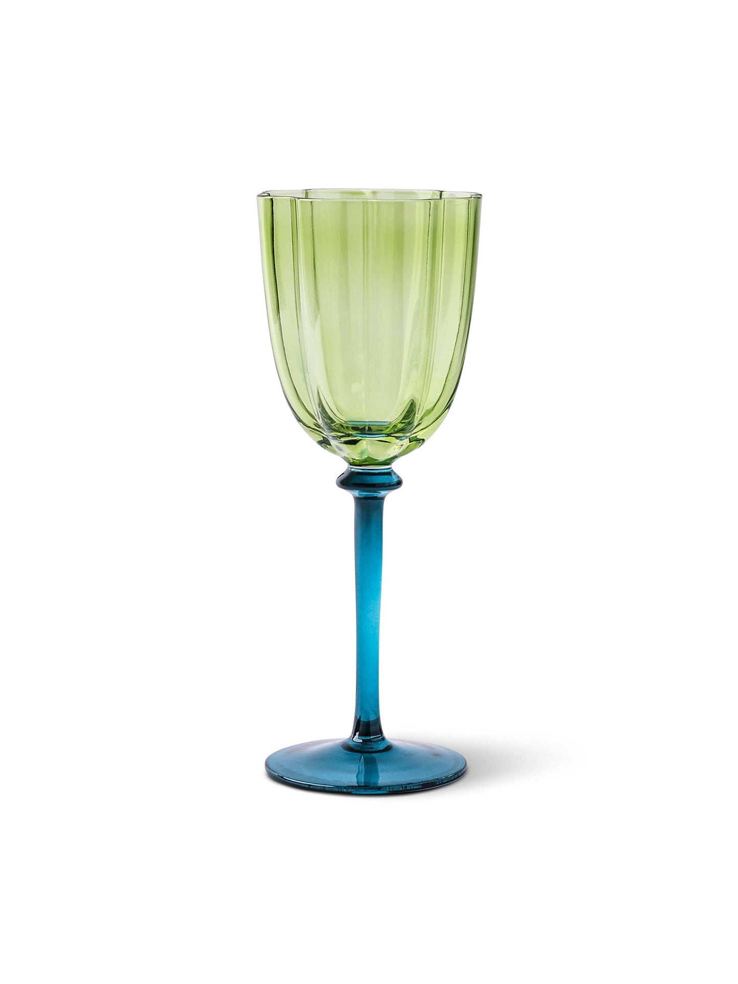 10.1oz Two Tone Wine Glass - Teal and Green.