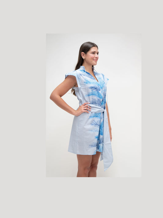 Aurea Blue Palms Dress