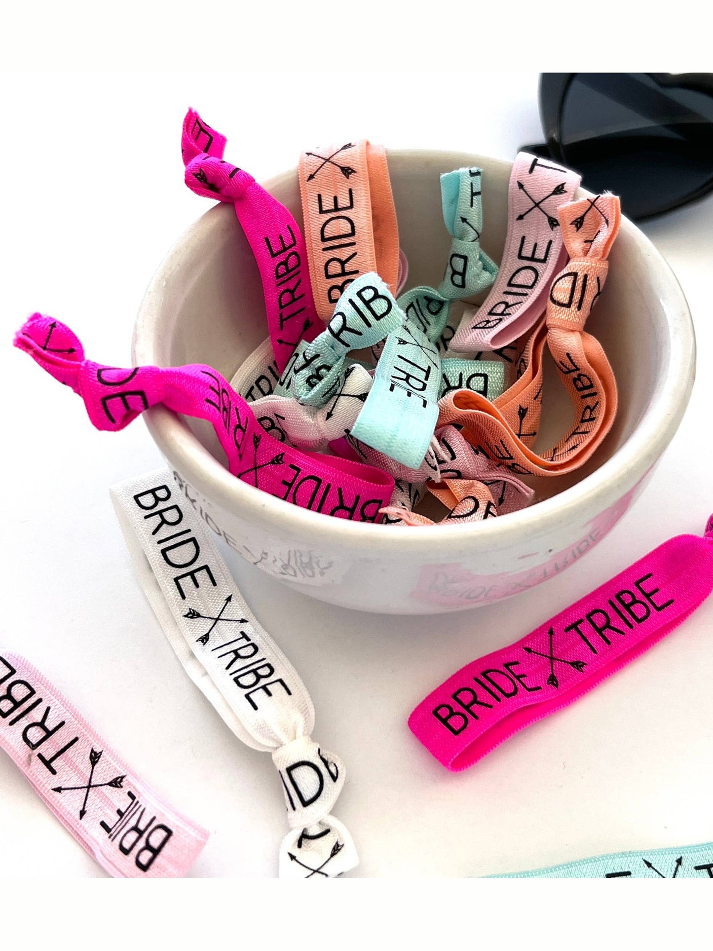 PACK OF 10 Bride Tribe Hair Ties Bachelorette Party Favors