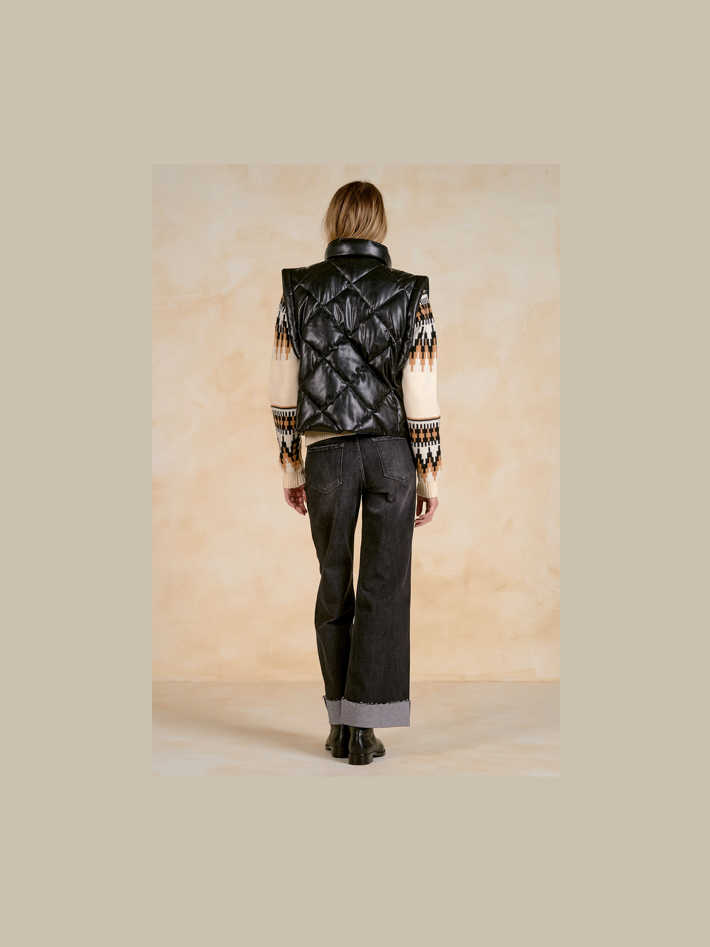 Black Quilted Vest