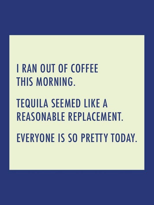 COASTER Ran Out Of Coffee | Funny Party Gift | Home Bar Deco