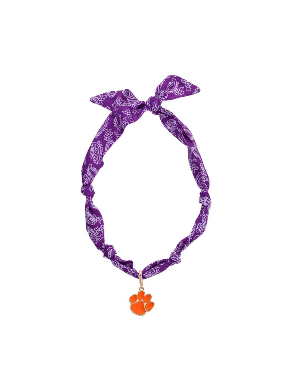 Clemson Tigers Logo Bandana Scarf Necklace