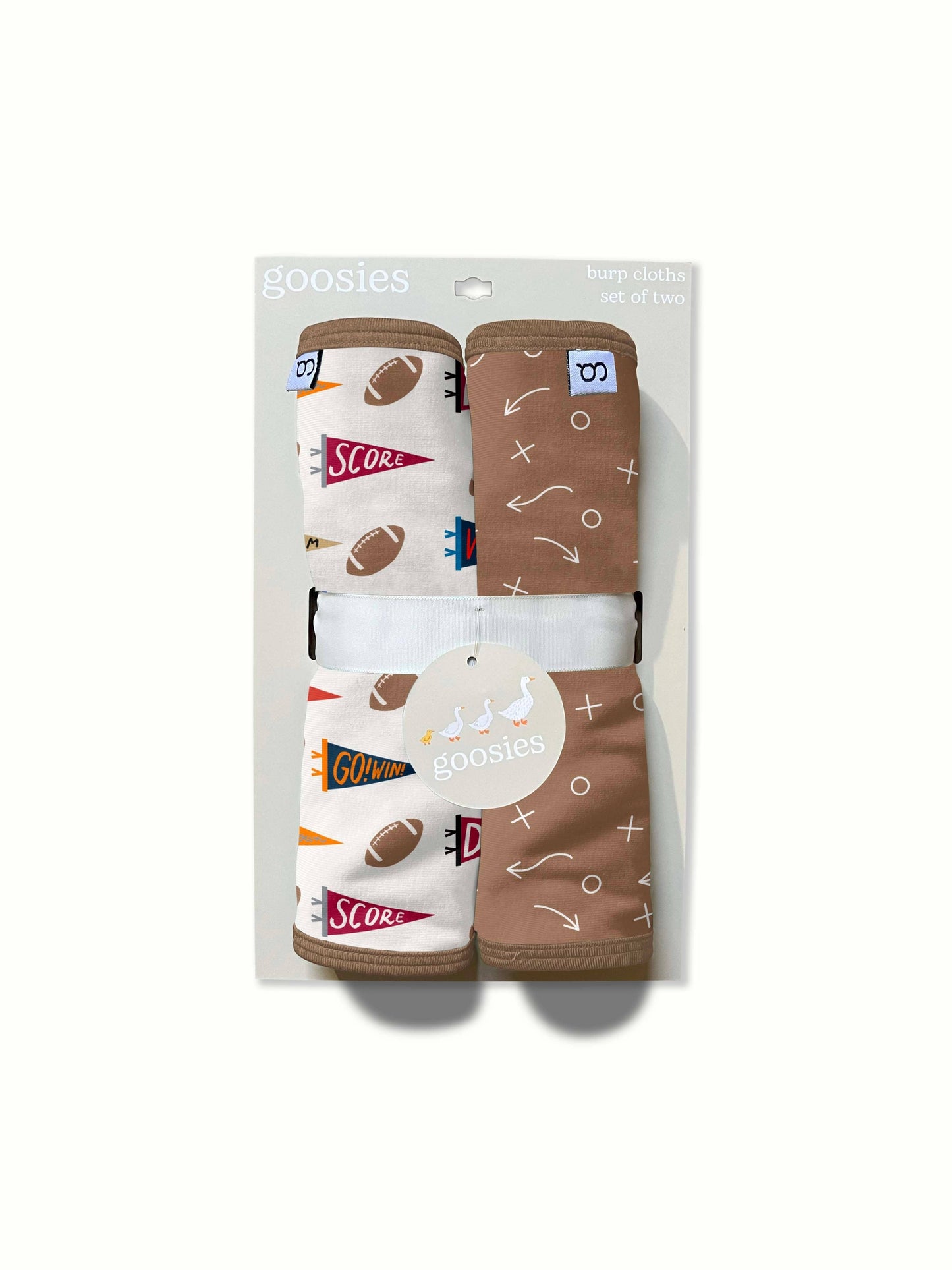 Varsity Football Flags- Burp Cloth Set